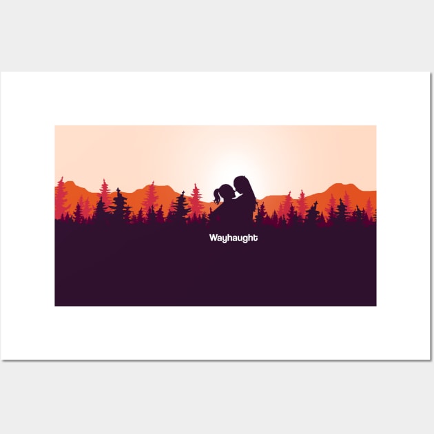 WayHaught Forest Sunset Wall Art by viking_elf